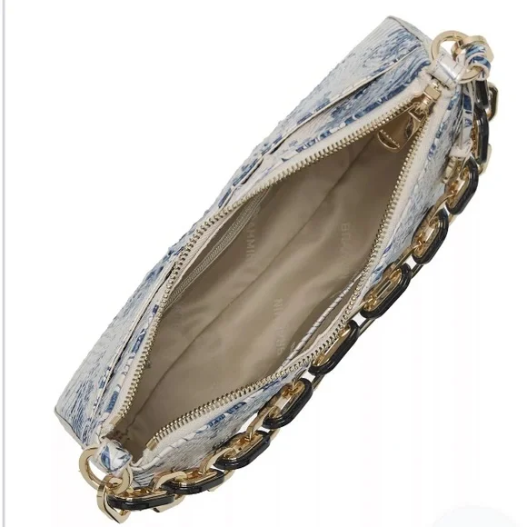 Brahmin sunbird Elegant Blue Floral Women's Bag - Picture 2 of 7